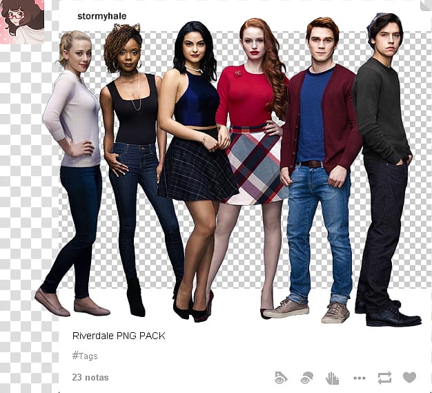 Riverdale, standing men and women transparent background PNG clipart