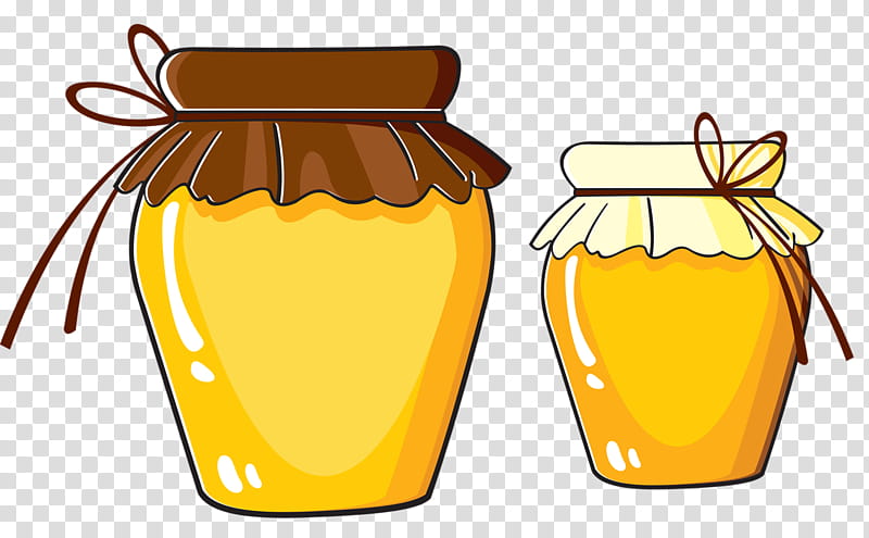 Honey, Drawing, Cartoon, Watercolor Painting, Yellow, Mason Jar, Fruit Preserve transparent background PNG clipart