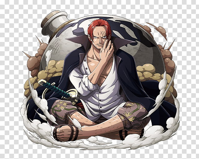 Akagami Shanks One of Four Yonko transparent background PNG clipart