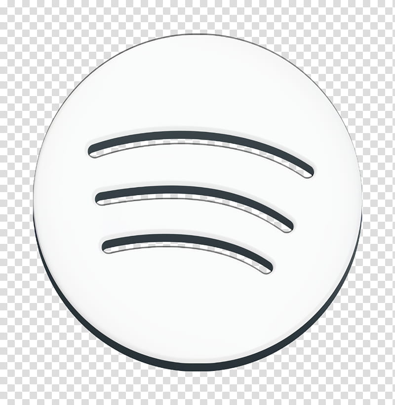 logo icon media icon social icon, Spotify Icon, Circle, Blackandwhite, Symbol transparent background PNG clipart