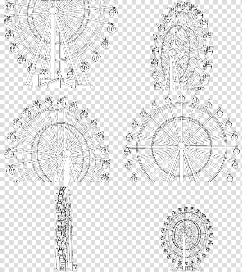 Flyer, Ferris Wheel, Amusement Park, Chaoyang Park, Singapore Flyer, Drawing, Circle, Roller Coaster transparent background PNG clipart