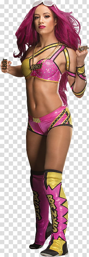 Sasha Banks NEW  Full Body transparent background PNG clipart