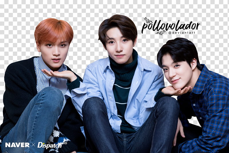 Renjun Jeno Haechan Valentine Day , men's black shirt and blue button-up collared shirt transparent background PNG clipart