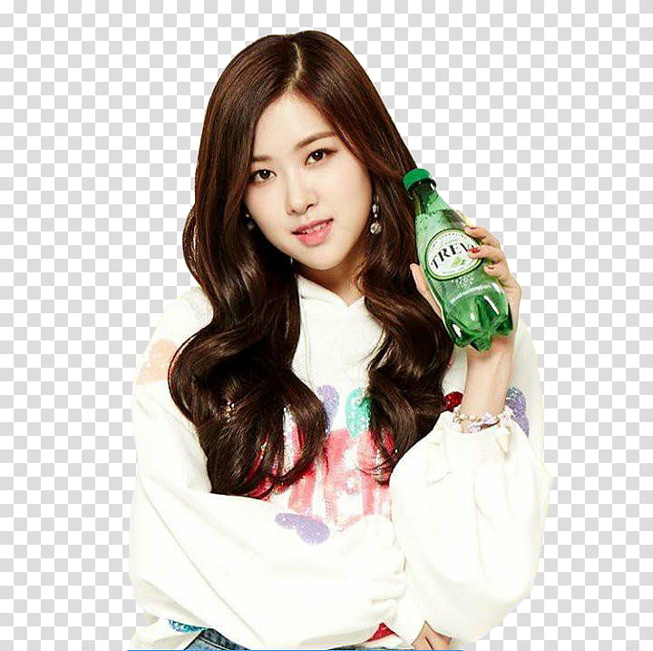 BLACKPINK, woman holding green plastic bottle transparent background PNG clipart