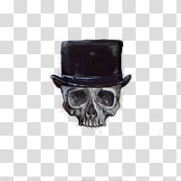 , black skull and hat drawing illustration transparent background PNG clipart