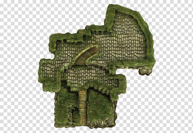 RPG Map Elements , green concrete ruble transparent background PNG clipart