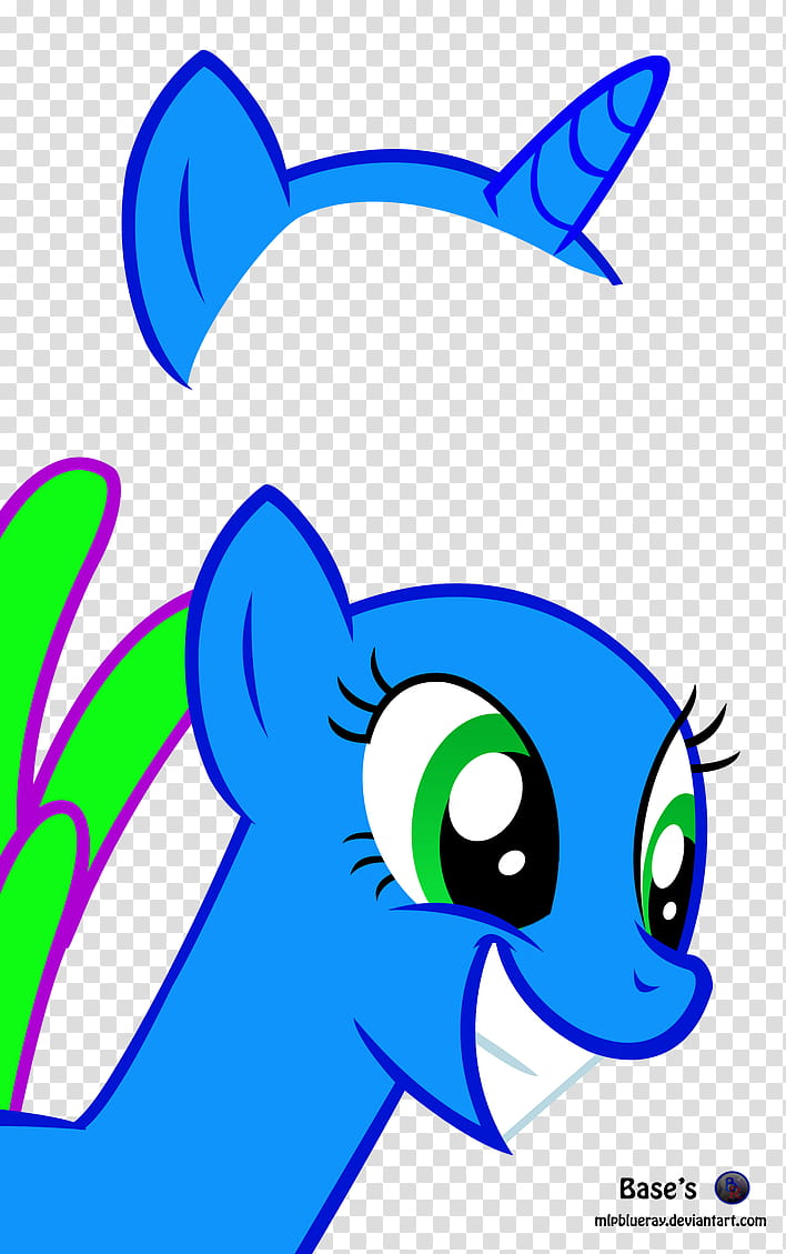 MLP Base, smile /FreeUse, blue unicorn art transparent background PNG clipart