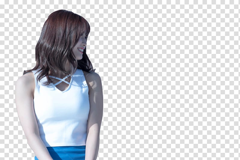 RENDER TWICE MOMO  S, of Momoland Nancy on blue background transparent background PNG clipart