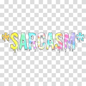 sarcasm text transparent background PNG clipart