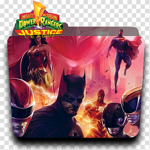 DC Rebirth MEGA FINAL Icon v, Justice-League-vs-Power-Rangers-v., DC Justice League folder icon illustration transparent background PNG clipart