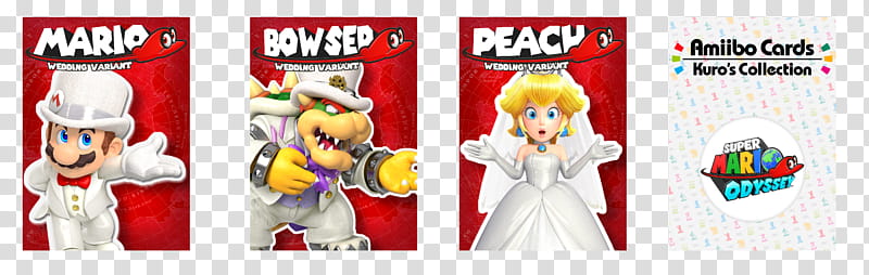 Mario Odyssey Wedding Amiibo Cards, Super Mario transparent background PNG clipart