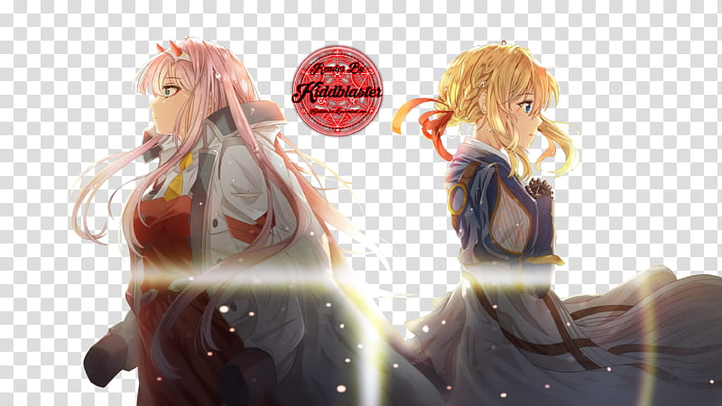 Render Zero Two and Violet Evergarden transparent background PNG clipart