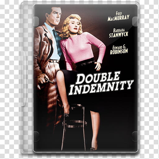 Movie Icon Mega , Double Indemnity, Double Indemnity DVD case transparent background PNG clipart