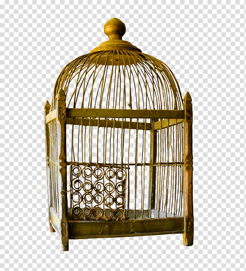 Kay s , yellow metal birdcage transparent background PNG clipart