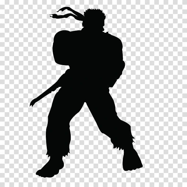 Cartoon Street, Ryu, Street Fighter Iv, Ken Masters, Character, Video Games, Silhouette, Standing transparent background PNG clipart