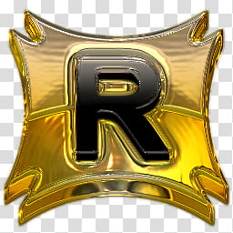 iconos en e ico zip, gold-colored R letter emblem transparent background PNG clipart