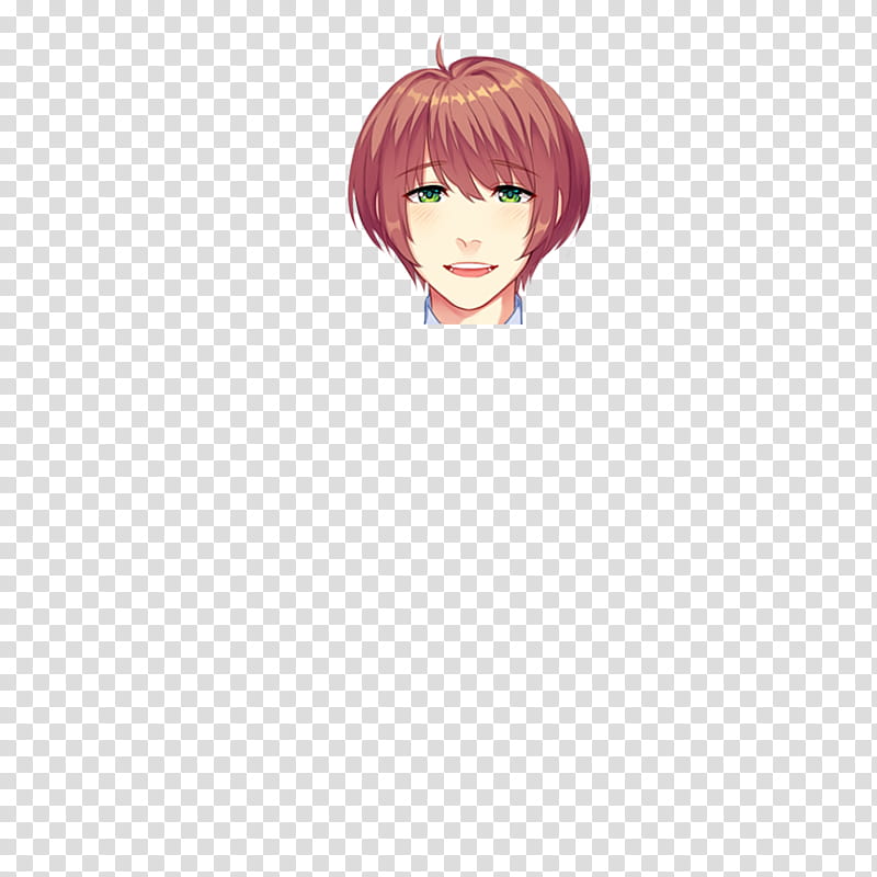 DDLC R All Character Sprites FREE TO USE, pink-haired male character illustration transparent background PNG clipart