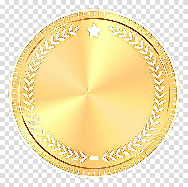 yellow medal metal coin gold, Cartoon transparent background PNG clipart