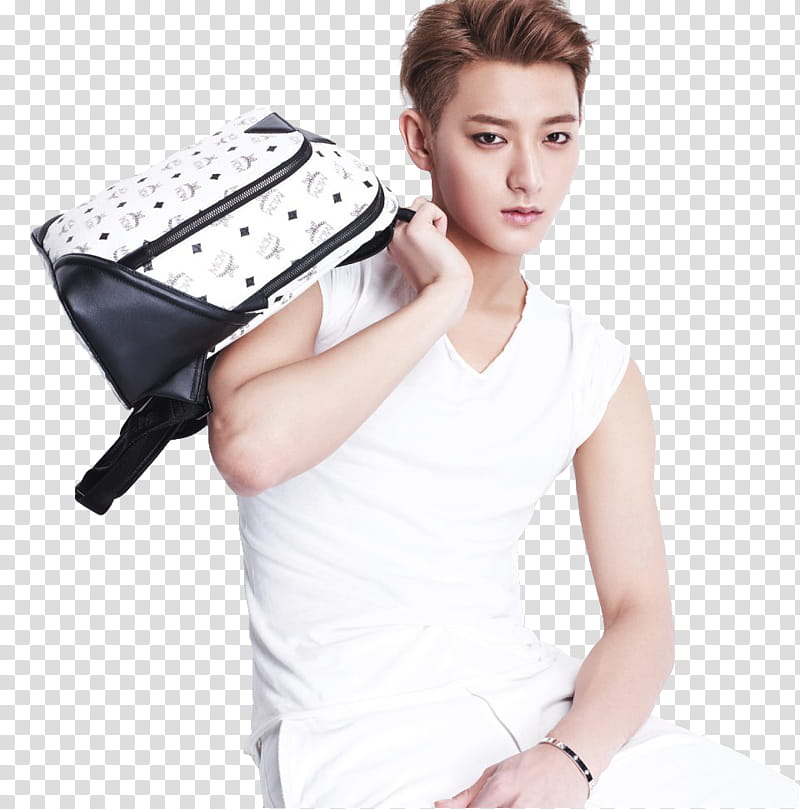 EXO, Exo boy band member carrying bag transparent background PNG clipart