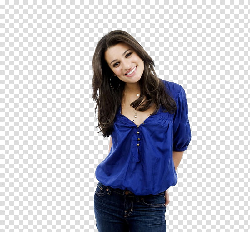 Famosos, woman in blue button up shirt smiling while standing transparent background PNG clipart