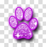 Huellas Glitter, purple animal paw transparent background PNG clipart