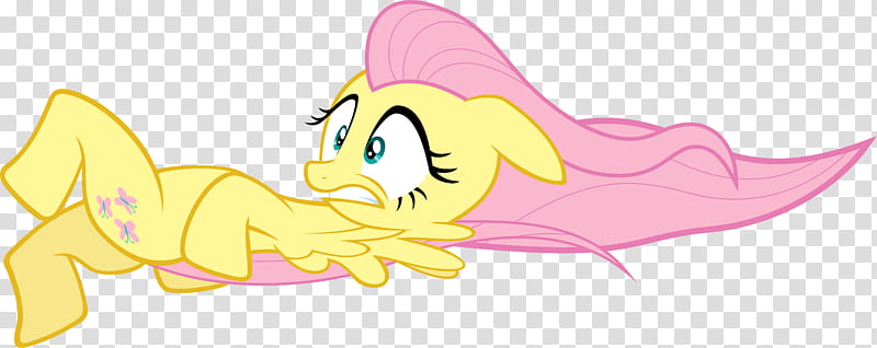 Fluttershy Blown Away, yellow My Little Pony transparent background PNG clipart