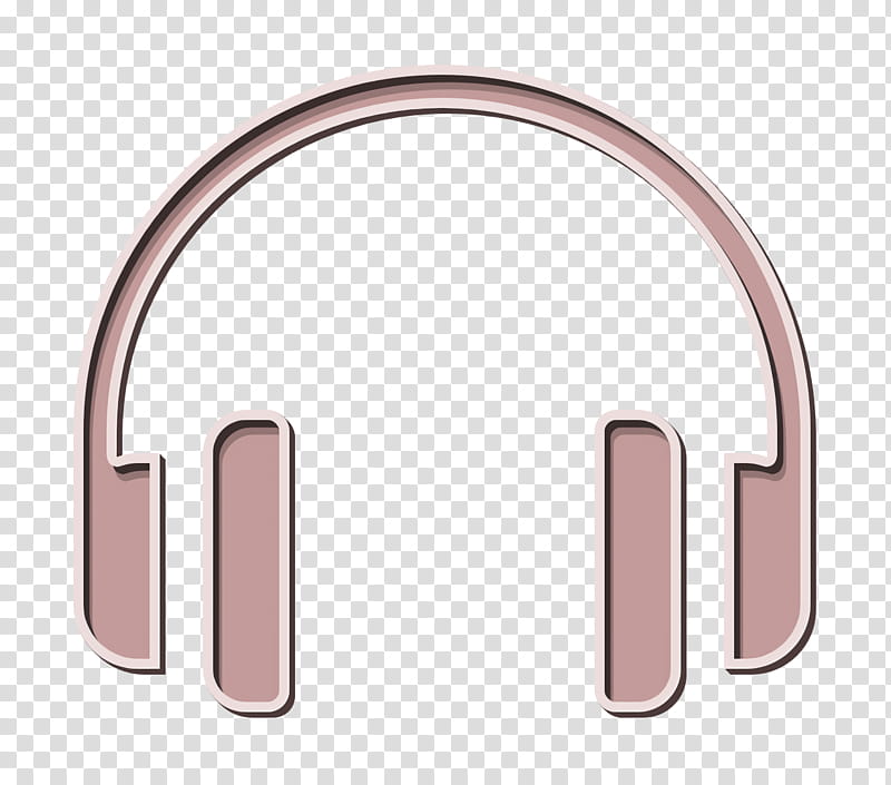 Audio icon Headphones icon Media Technology icon, Pink, Material Property, Metal, Logo transparent background PNG clipart