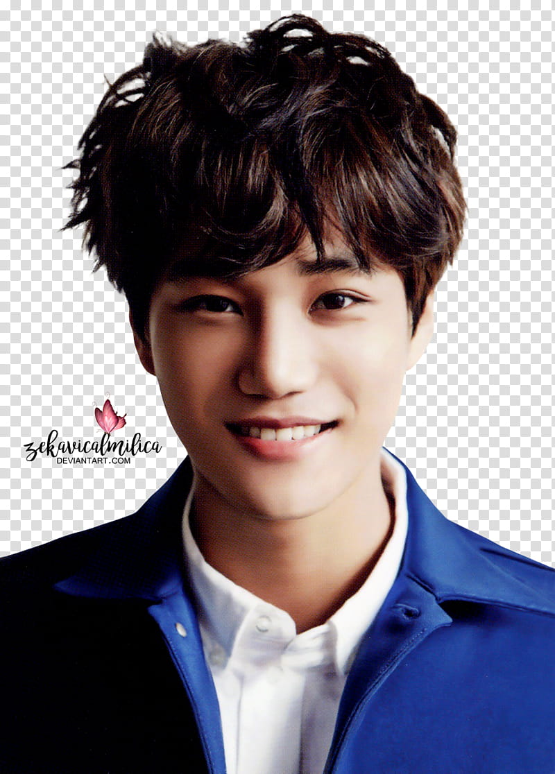 EXO Kai  Season Greetings, men's blue collared top transparent background PNG clipart