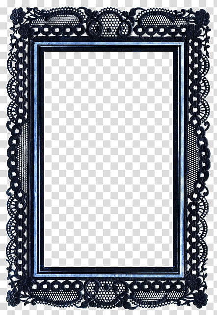 lace, rectangular black frame panel transparent background PNG clipart