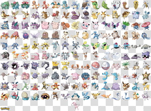 Kanto (no tags), assorted anime character lot transparent background PNG clipart thumbnail