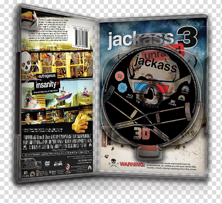 DvD Case Icon Special , Jackass D DvD Case Open transparent background PNG clipart