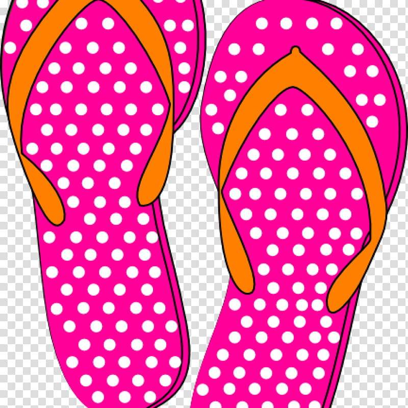 Dot, Slipper, Flipflops, Sandal, Shoe, Footwear, Badeschuh, Pink transparent background PNG clipart