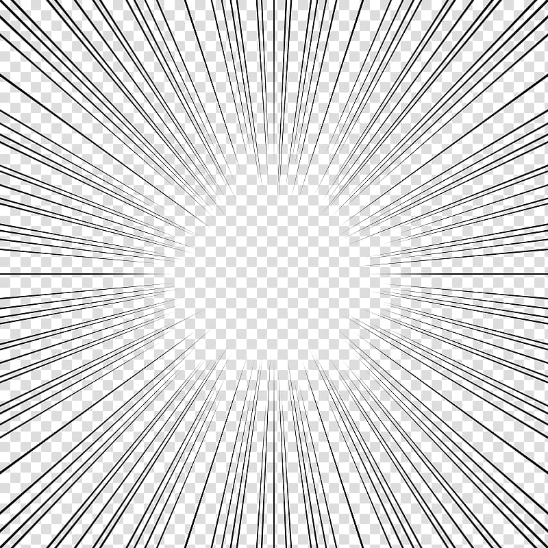 screentones action lines, black radial lines sunburst transparent background PNG clipart