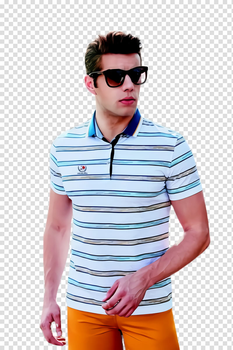 Cartoon Sunglasses, Boy, Man, Guy, Male, Person, Tshirt, Polo Shirt transparent background PNG clipart