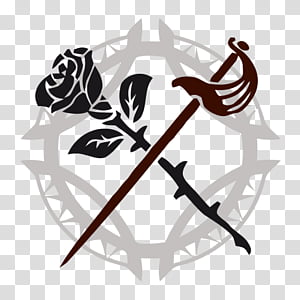 Pvp fantasy guild logo, simple background, white background, mmo fantasy  game guild logo, the elder scrolls