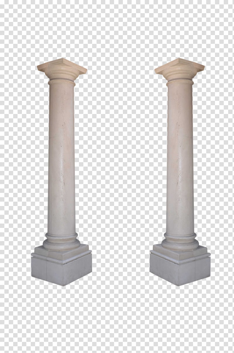 Columns Pillars, two white marble columns transparent background PNG clipart