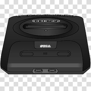 Ultimate Console Sykons, Sega Genesis (black) icon transparent background PNG clipart
