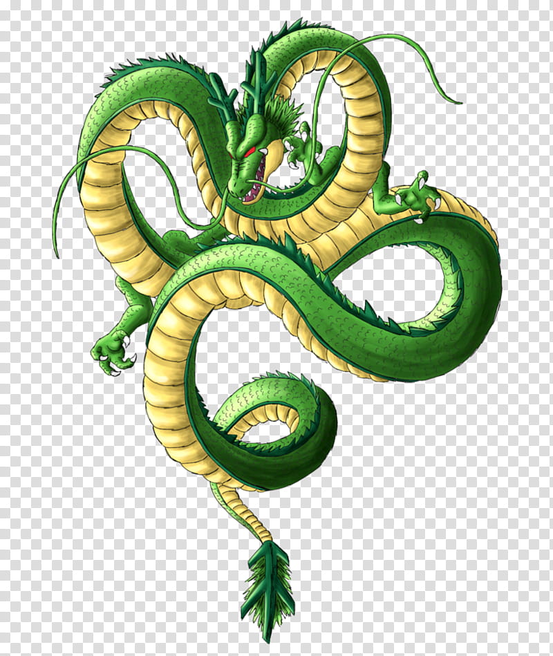 Shenlong, green and beige dragon artwork transparent background PNG clipart