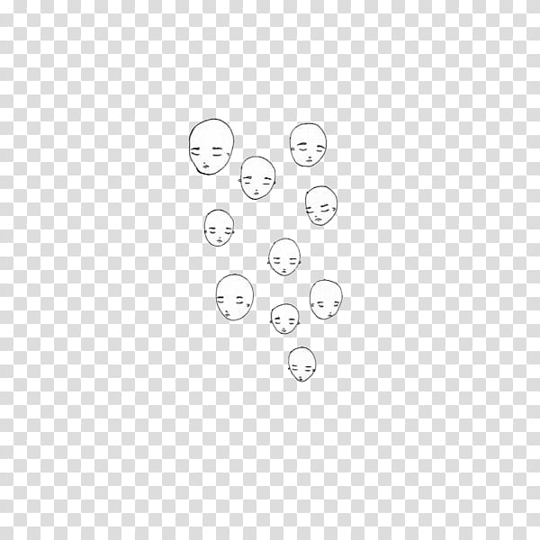 BLACK AND WHITE S, person's faces illustration transparent background PNG clipart