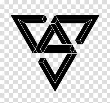 LOGO Seventeen, triangular black logo illustration transparent background PNG clipart
