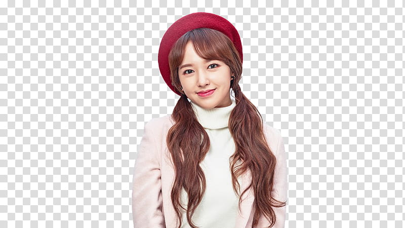 Cheng Xiao WJSN, woman wearing red beret transparent background PNG clipart