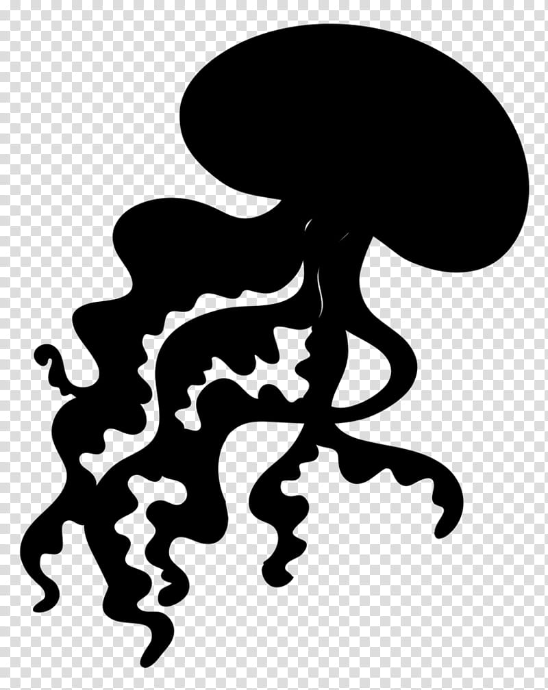 Octopus, Silhouette, Cuteness, Dimension, Height, Blackandwhite, Logo transparent background PNG clipart