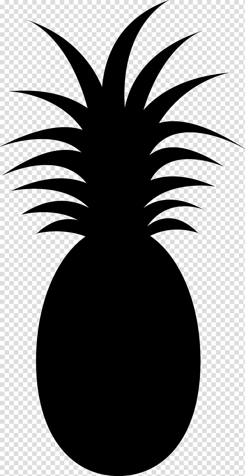 Palm Tree Silhouette, Palm Trees, Leaf, Black, Pineapple, Fruit, Ananas, Plant transparent background PNG clipart
