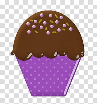 Cakes, chocolate cupcake with sprinkles illustration transparent background PNG clipart