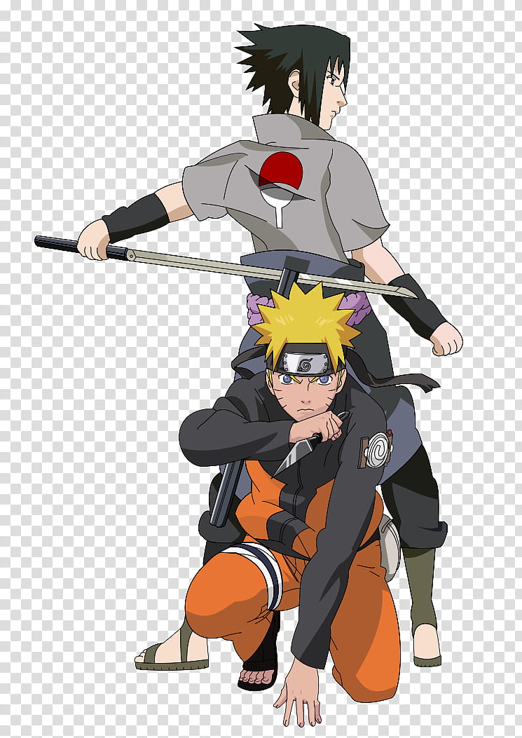 Naruto and Sasuke ~Shippuden~ transparent background PNG clipart