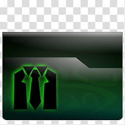 Black Pearl Dock Icons Set, BP Folder Business Green transparent background PNG clipart