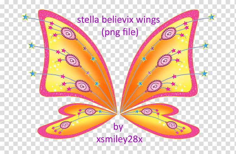 Winx Club Stella Believix Wings File Free Transparent Background