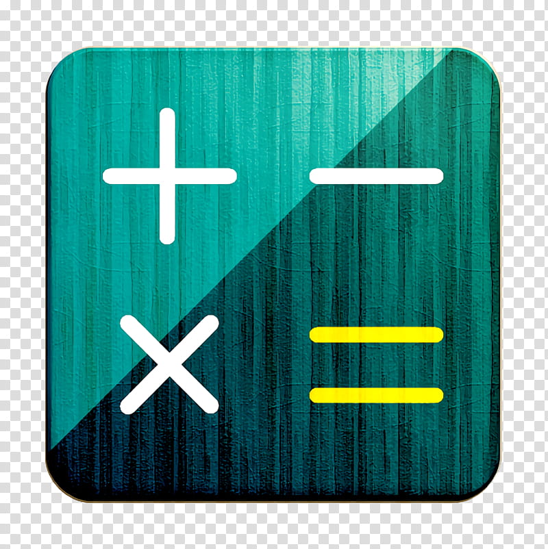 Business icon Calculator icon, Green, Turquoise, Teal, Line, Symbol, Rectangle, Square transparent background PNG clipart