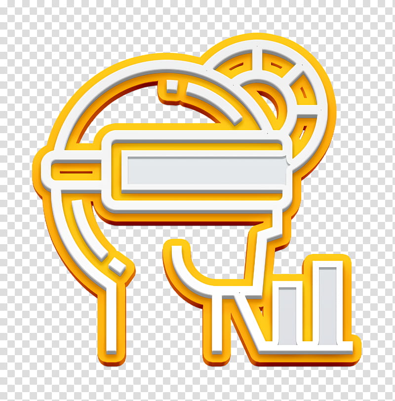 Virtual reality icon Display icon Artificial Intelligence icon, Text, Yellow, Line, Logo, Symbol transparent background PNG clipart