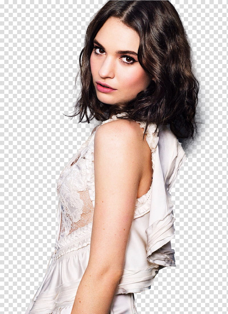 Lily James,, transparent background PNG clipart